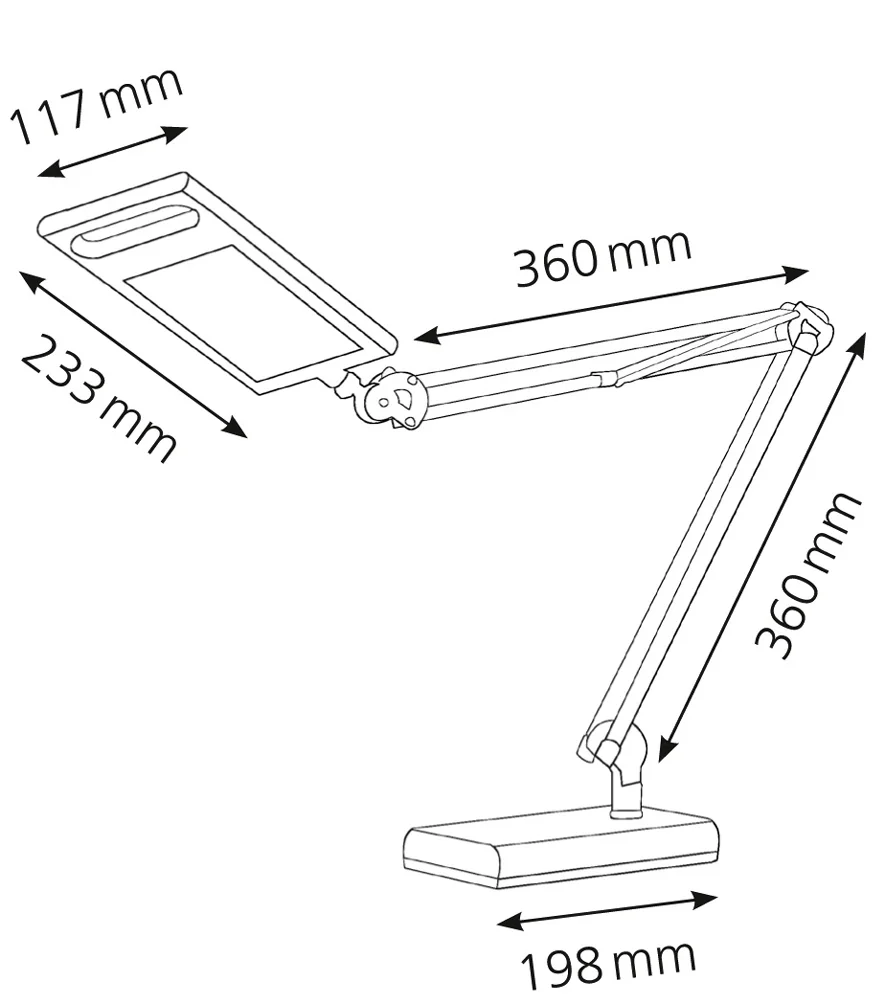 Hansa Lampe de bureau LED 4 Work, socle et pince, anthracite Grand Paris Fournitures Hansa Lampe de bureau LED 4 Work, socle et pince, anthracite – Image 4
