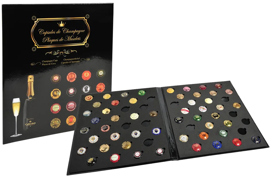EXACOMPTA Album pour capsules de champagne, noir