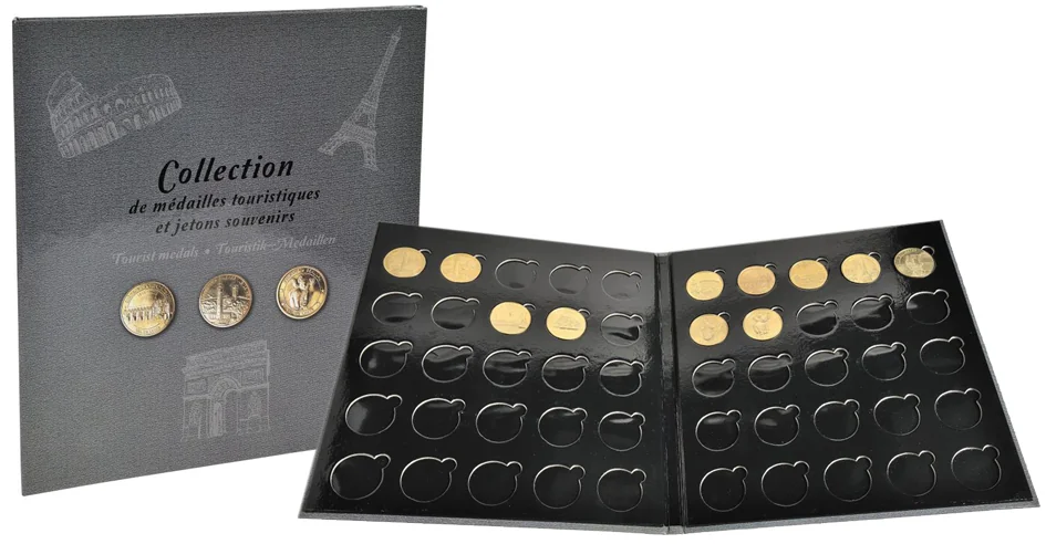 EXACOMPTA Album pour 50 médailles touristiques, gris