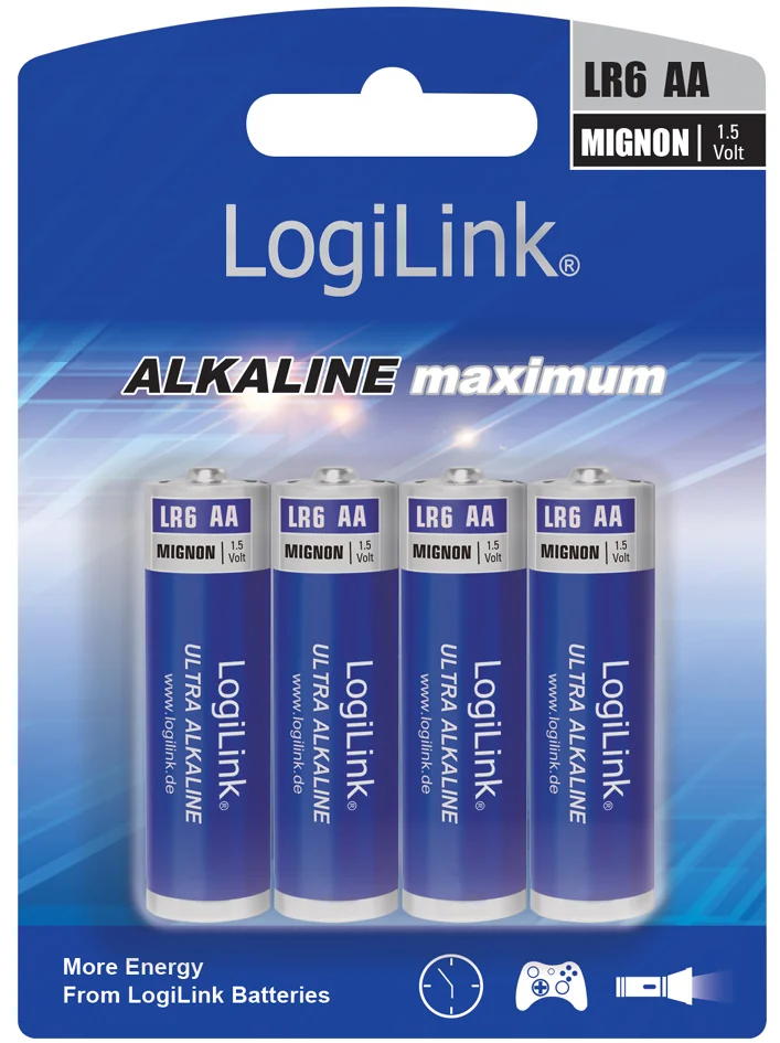LogiLink Pile alcaline 'Ultra Power', Mignon (AA/LR6)