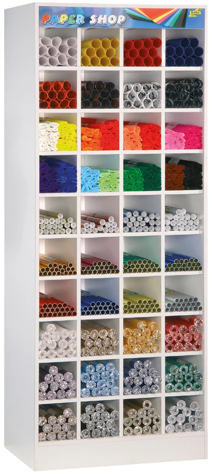 folia Présentoir PaperShop pour rouleaux, 40 compartiments