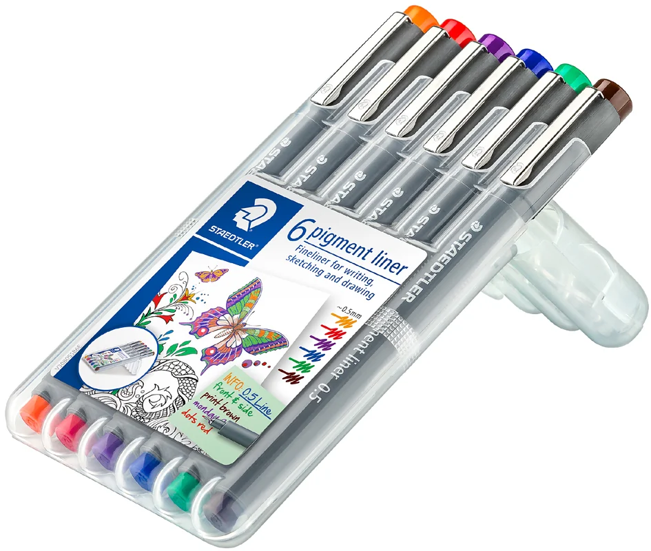STAEDTLER Feutre à pigment, étui de 6, Grand Paris Fournitures STAEDTLER Feutre à pigment, étui de 6, – Image 4