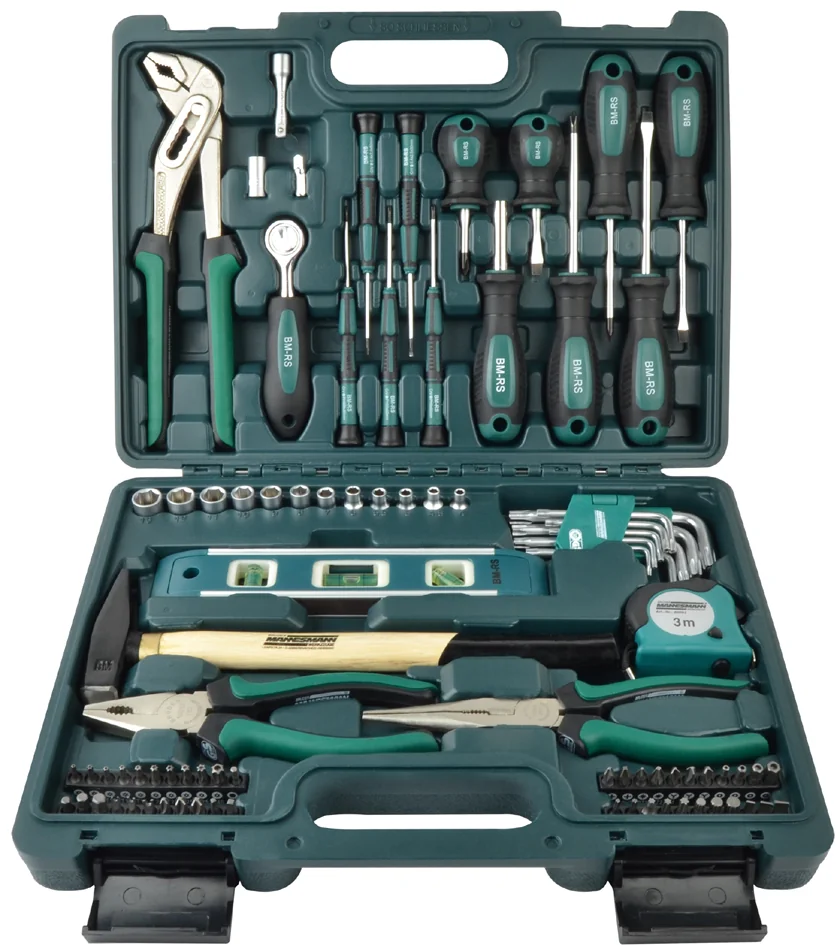 BRÜDER MANNESMANN Boîte à outils, 87 pièces, en coffret