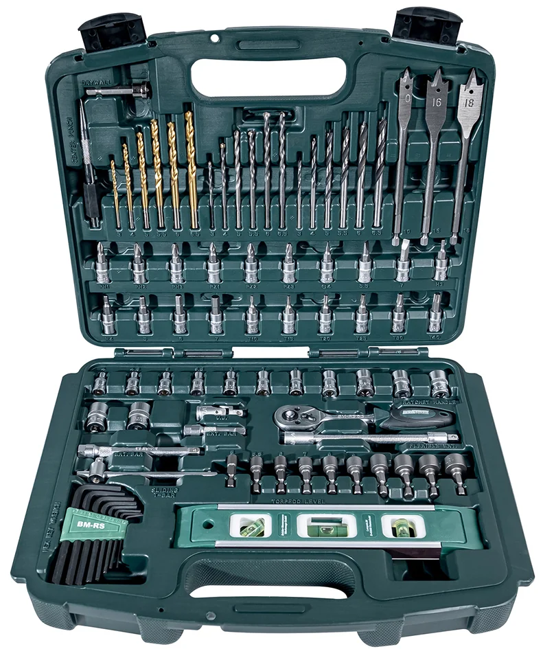 BRÜDER MANNESMANN Jeu d'outils, 163 pièces, caisse à outils