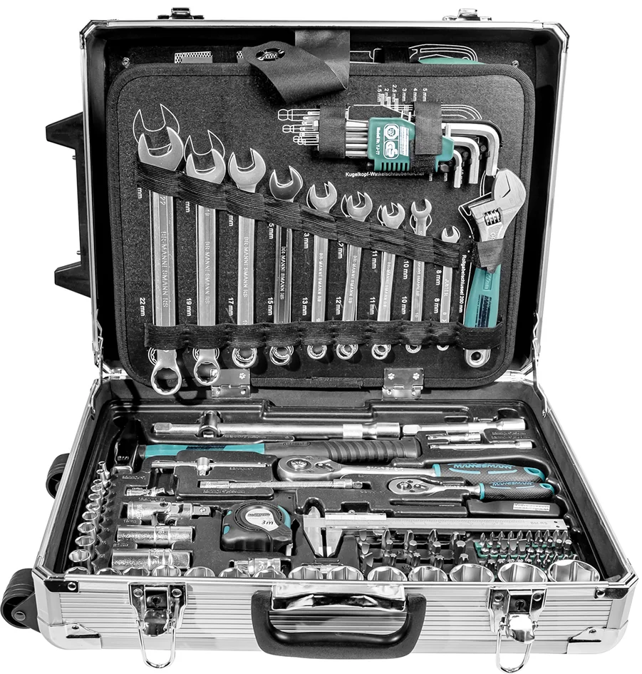 BRÜDER MANNESMANN Jeu d'outils, 159 pièces, valise en alu Grand Paris Fournitures BRÜDER MANNESMANN Jeu d'outils, 159 pièces, valise en alu – Image 3
