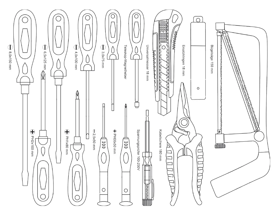 BRÜDER MANNESMANN Jeu d'outils, 159 pièces, valise en alu Grand Paris Fournitures BRÜDER MANNESMANN Jeu d'outils, 159 pièces, valise en alu – Image 7