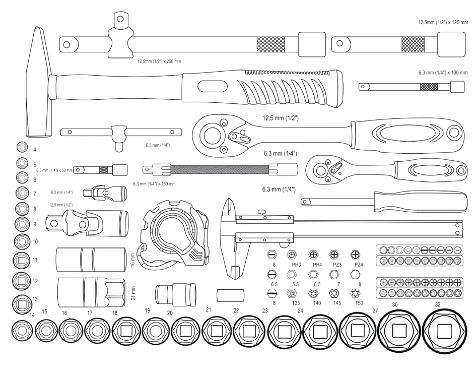 BRÜDER MANNESMANN Jeu d'outils, 159 pièces, valise en alu Grand Paris Fournitures BRÜDER MANNESMANN Jeu d'outils, 159 pièces, valise en alu – Image 9