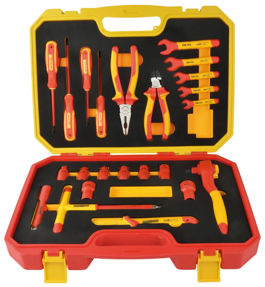 BRÜDER MANNESMANN Boîte à outils VDE, 24 pièces, en coffret