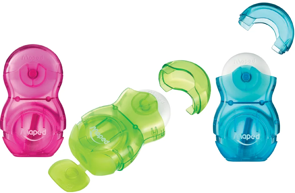 Maped Taille-crayons-gomme Loopy Duo Indiens, présentoir de