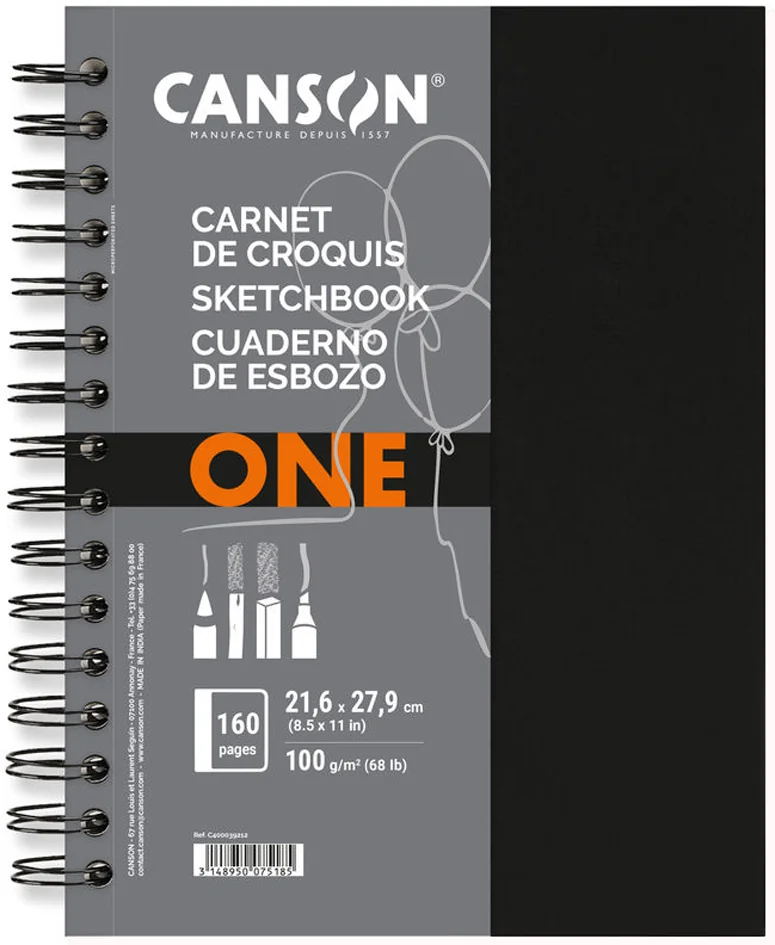 CANSON Carnet esquisse ARTBOOK ONE, 102 x 152 mm, noir