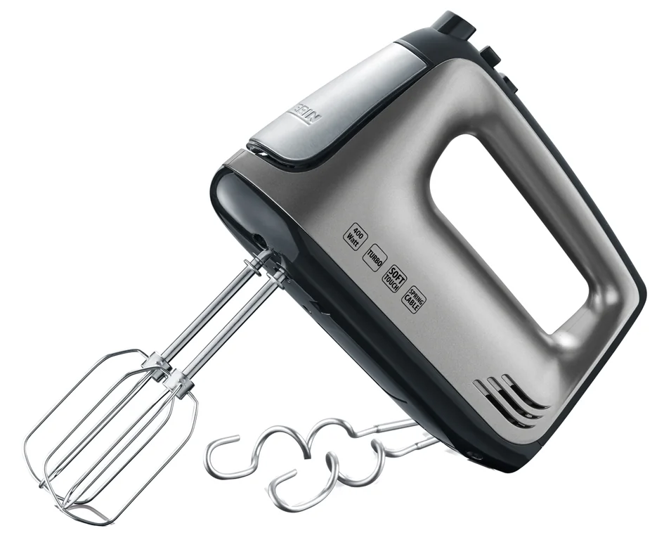 SEVERIN Batteur HM 3832, 400 W, gris métallique / noir
