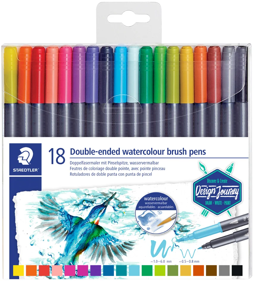 STAEDTLER Feutre double pointe Design Journey, étui de 36