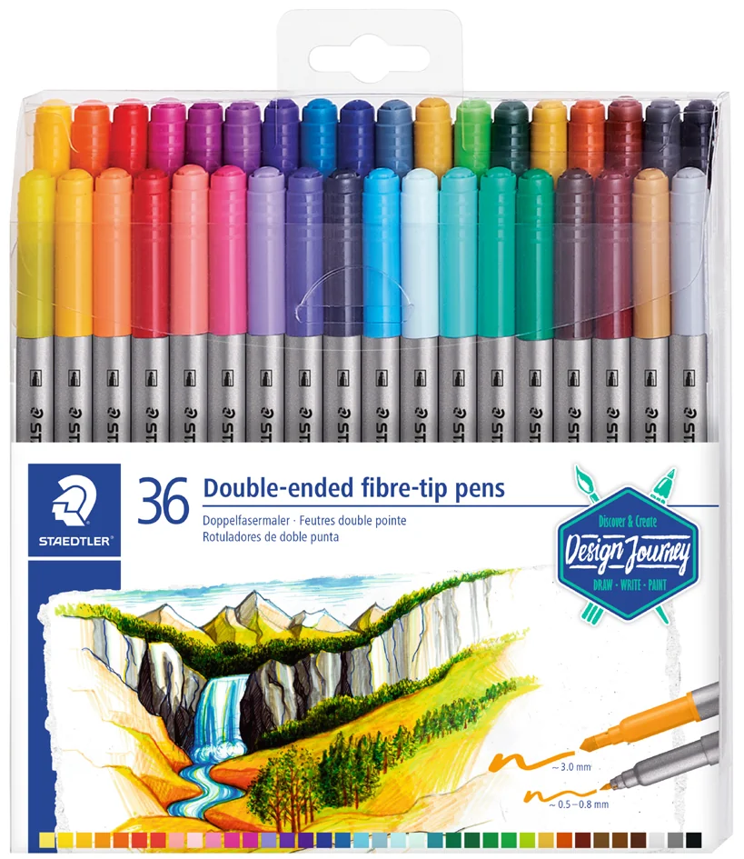 STAEDTLER Feutre double pointe Design Journey, étui de 72