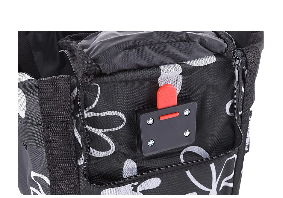 FISCHER Sac de courses pour guidon de vélo, noir / blanc