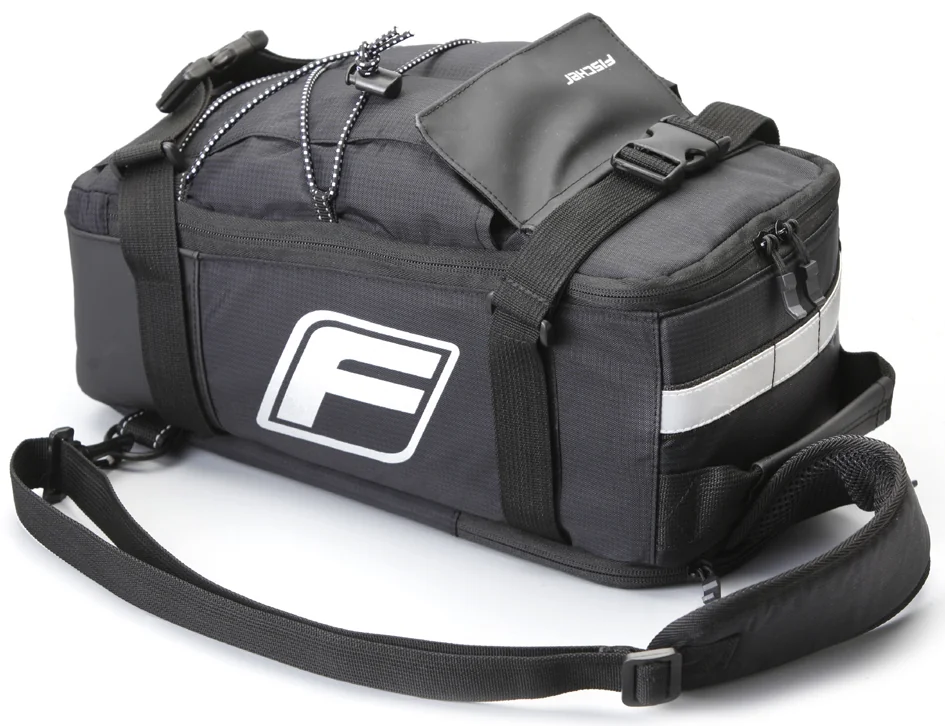 FISCHER Sac pour porte-bagage de vélo 2 en 1, noir