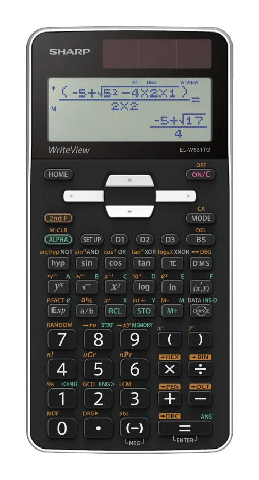 SHARP Calculatrice EL-W531 TG, couleur: noir / blanc