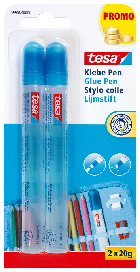 tesa Stylo de colle 'Glue Pen', sans solvant, 2 x 20 g