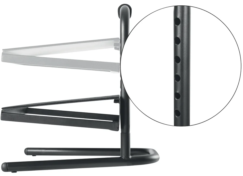 LogiLink Repose-pieds, réglable en hauteur, noir