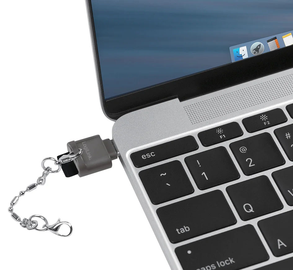 LogiLink Lecteur de cartes USB 2.0, porte-clé, noir