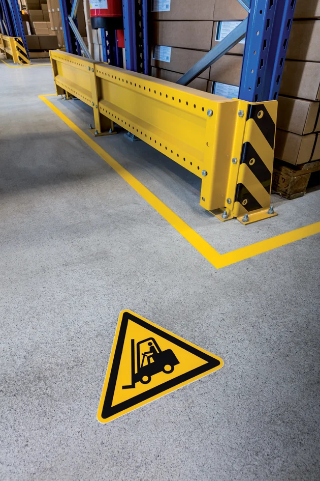 DURABLE Panneau de signalisation 'attention chariots