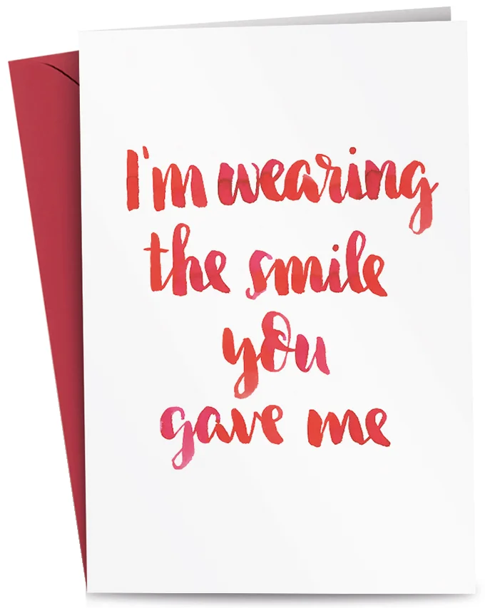 RÖMERTURM Carte de voeux I am wearing the smile you gave me