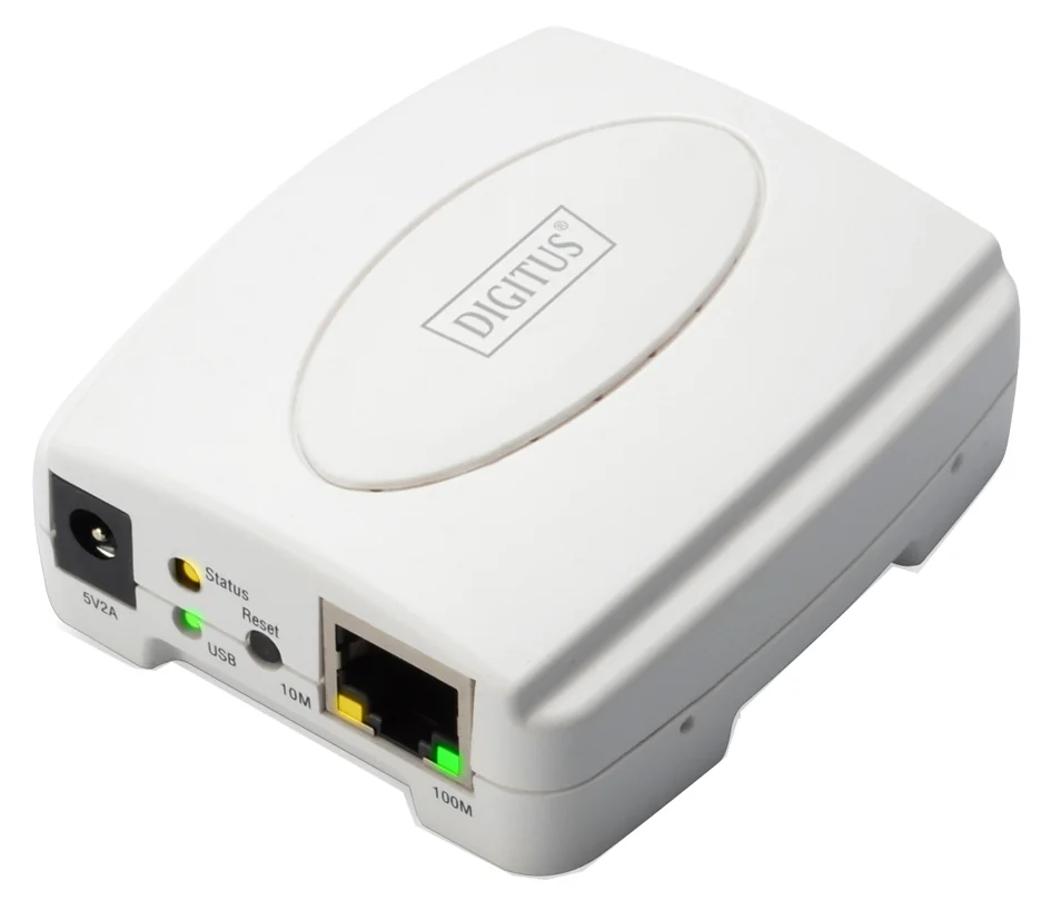 DIGITUS Serveur d'impression, Fast Ethernet, 1 x USB 2.0