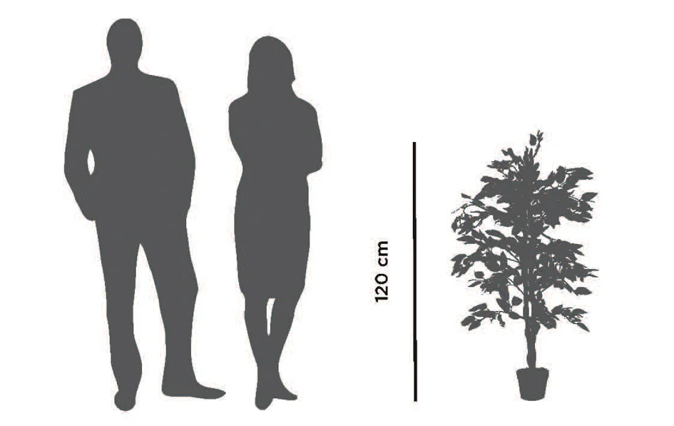 PAPERFLOW Plante artificielle 'Ficus', hauteur : 1.200 mm