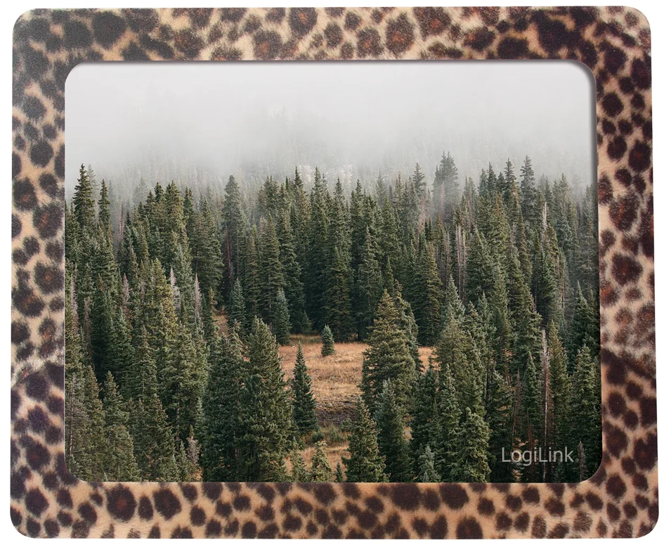 LogiLink Tapis de souris avec poche pour photo 'Léopard'