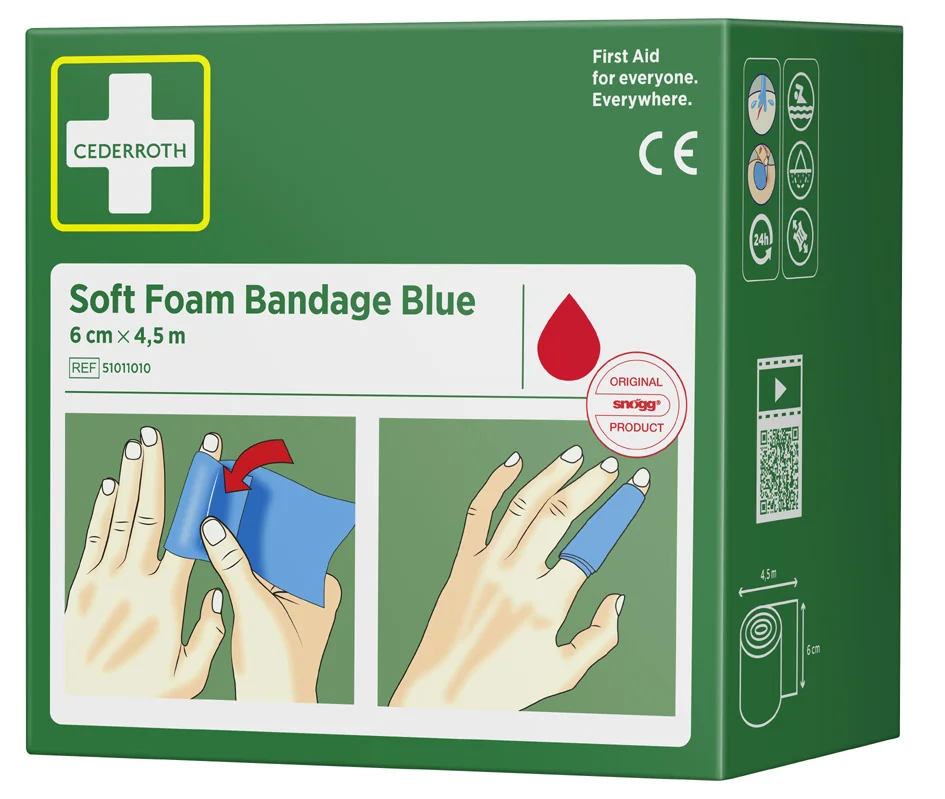CEDERROTH Pansement 'Soft Foam Bandage', bleu