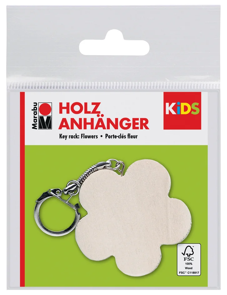 Marabu KiDS Porte-clé 'Fleur', en bois