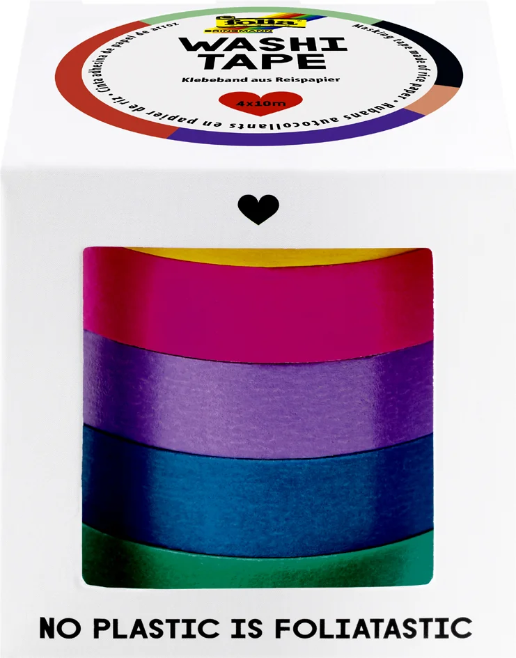 folia Ruban adhésif décoratif Washi-Tape UNIPASTEL, kit de 5