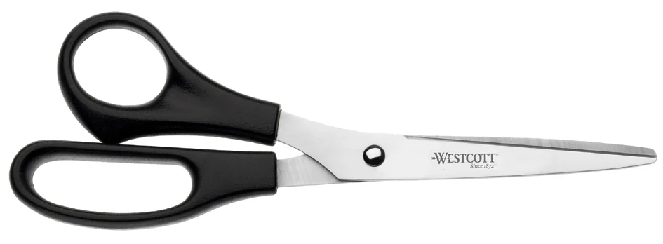 WESTCOTT Ciseaux de bureau, longueur: 210 mm, noir