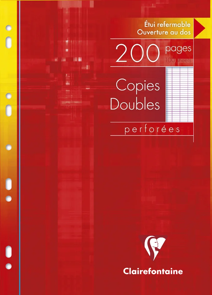 Clairefontaine Copies doubles, A4, Seyès, 200 pages