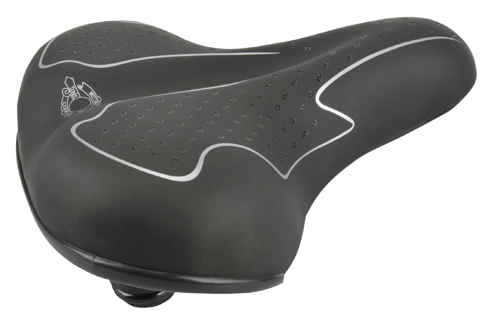 FISCHER Selle pour vélo de randonnée Elastomer, noir / blanc