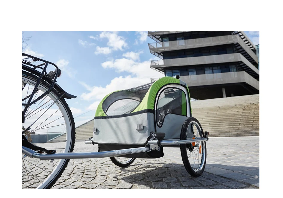FISCHER Remorque de vélo pour enfants Komfort, noir / vert