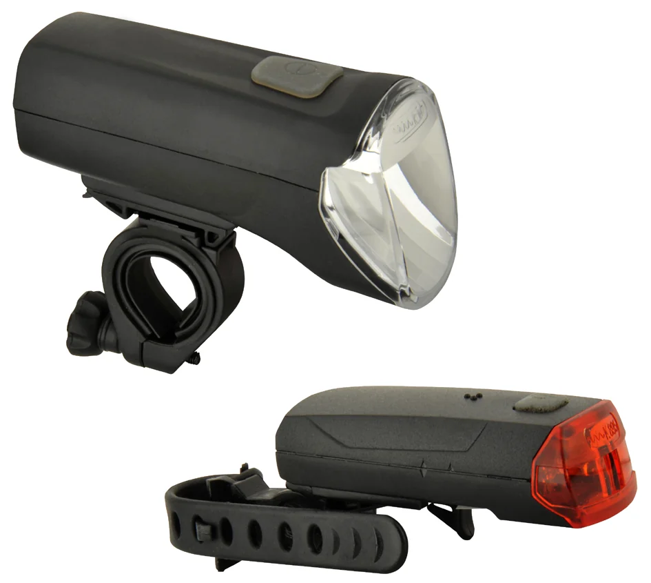 FISCHER Kit d'éclairage LED pour vélo 70/30/18 Lux