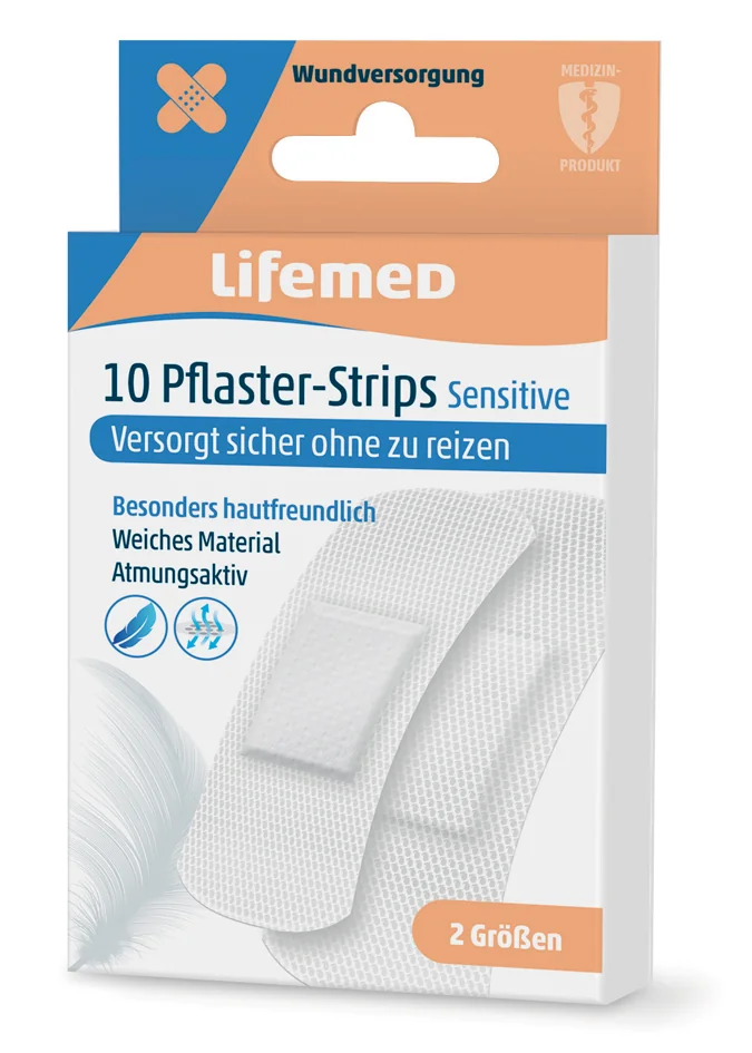 Lifemed Pansements 'Sensitive', blanc, pack de 10