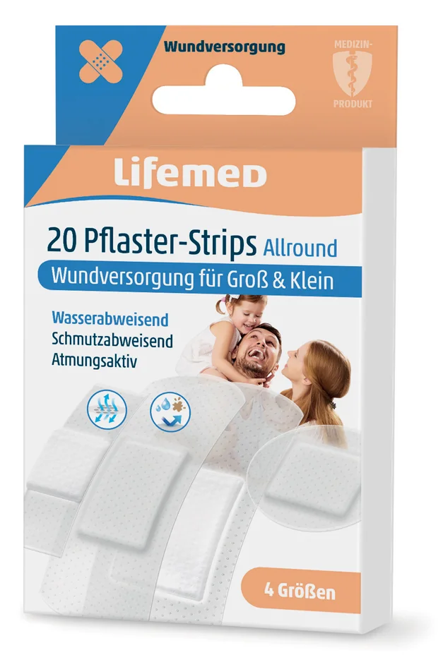 Lifemed Pansements 'Allround', pack de 20, mi-transparent