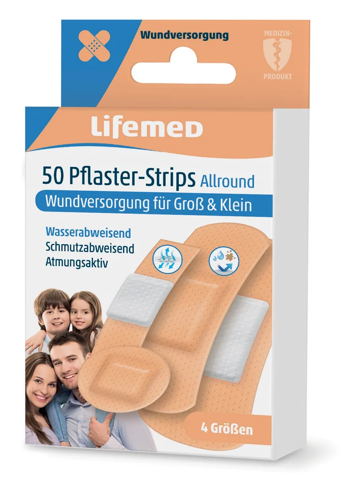 Lifemed Pansements 'Allround', pack de 100, couleur chair