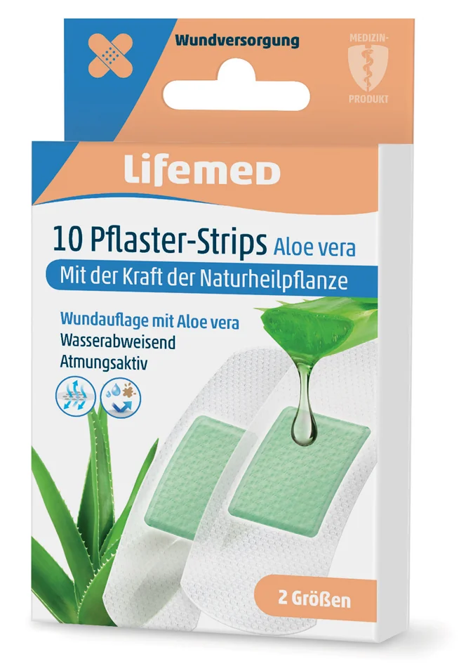 Lifemed Pansements 'Aloe vera', pack de 10, blanc