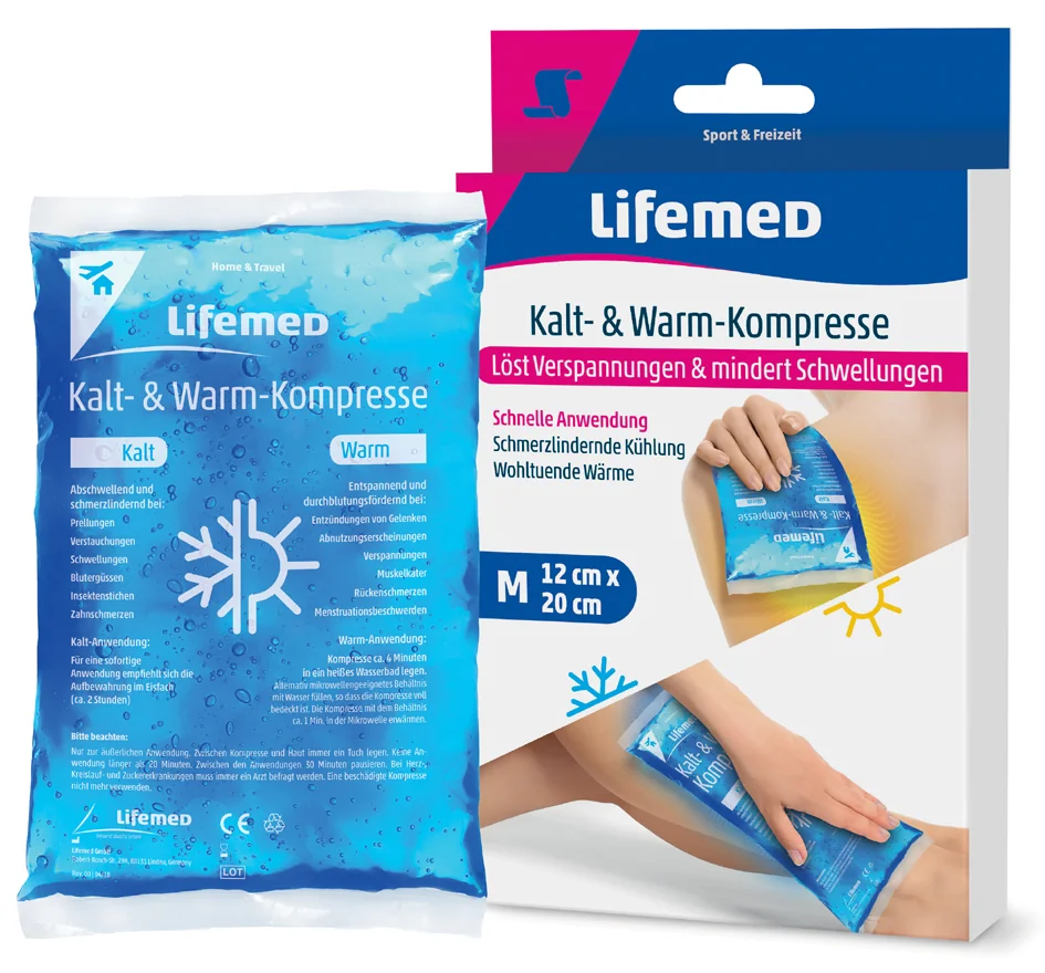 Lifemed Compresse chaud/froid, 290 x 120 mm, bleu