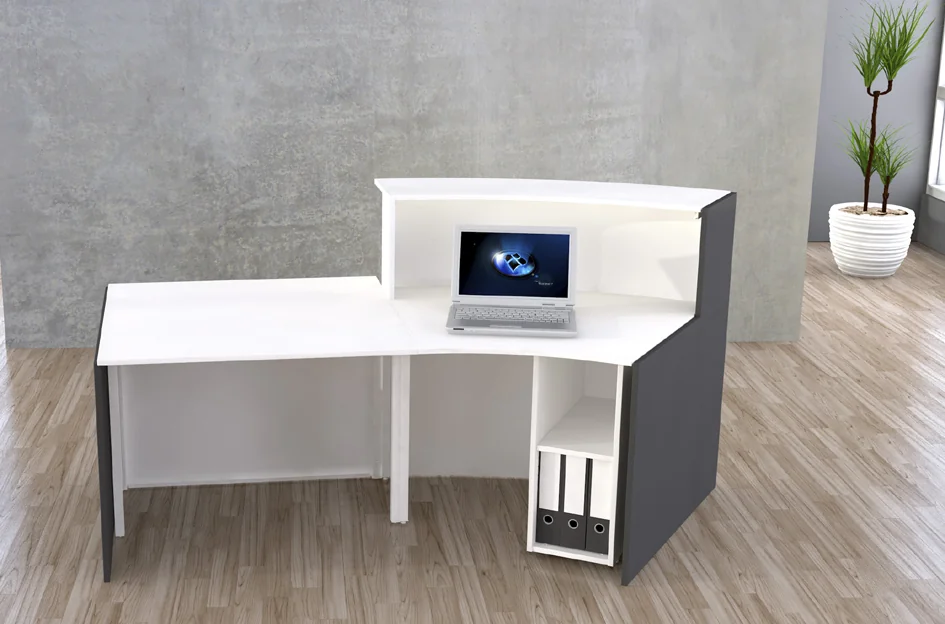 kerkmann Comptoir arrondi BARI, espace conseil, anthracite Grand Paris Fournitures kerkmann Comptoir arrondi BARI, espace conseil, anthracite – Image 5
