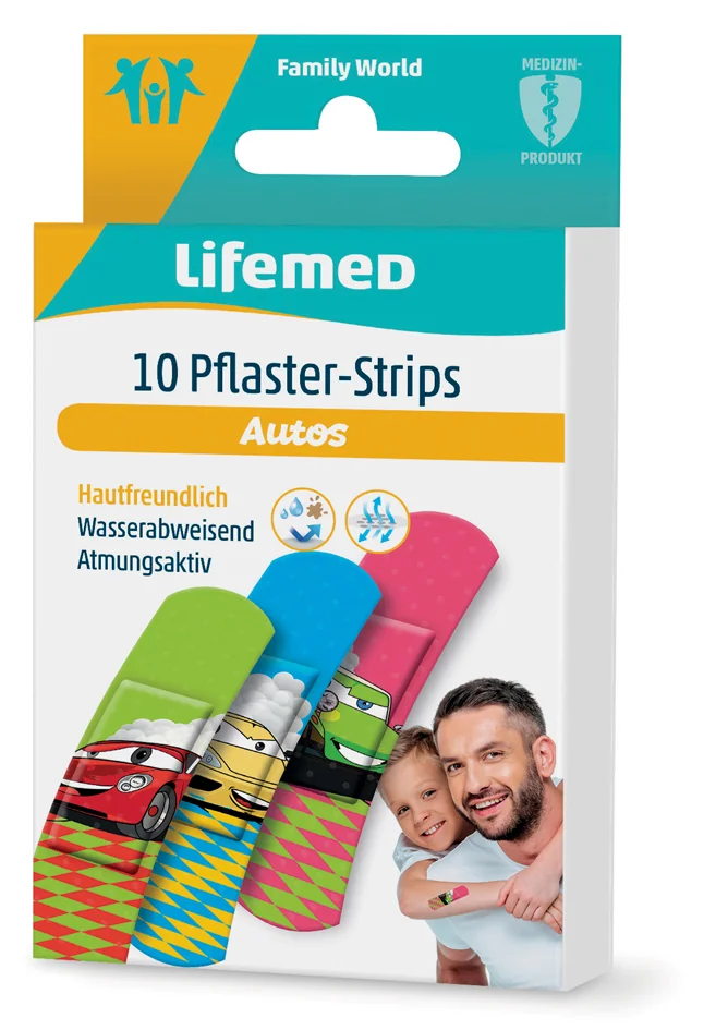 Lifemed Pansement pour enfants 'Voitures', paquet de 10