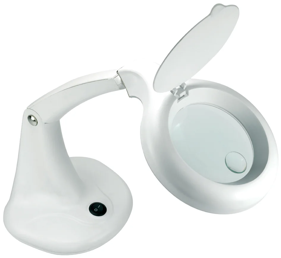 UNiLUX Lampe loupe à LED MINI ZOOM, avec 2 lentilles, blanc