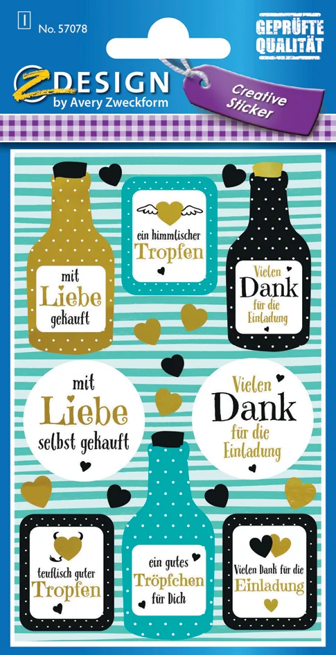 AVERY Zweckform ZDesign Geschenke-Sticker "Einladung"