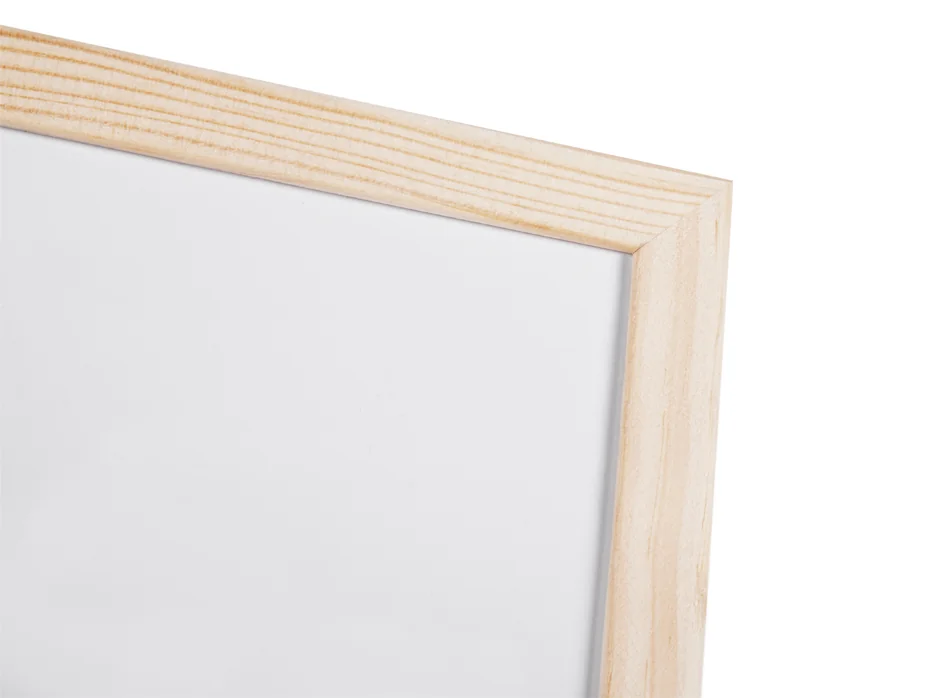 Bi-Office Tableau blanc, cadre en bois, (L)600 x (H)400 mm