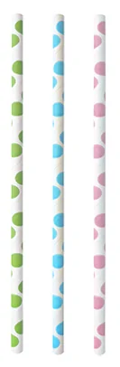 PAPSTAR Paille en papier 'Dots', 200 mm, assorti