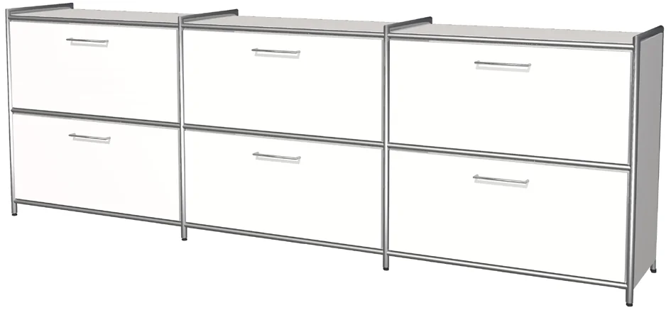 kerkmann Bahut ARTLINE, 2 hauteurs de classeur, blanc Grand Paris Fournitures kerkmann Bahut ARTLINE, 2 hauteurs de classeur, blanc