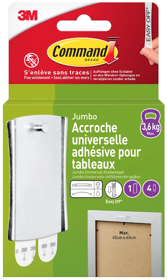 3M Command Crochet de fixation pour tableau, taille: L