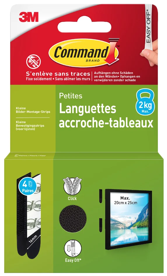 3M Command Languettes accroches tableaux, taille: S, blanc Grand Paris Fournitures 3M Command Languettes accroches tableaux, taille: S, blanc – Image 7